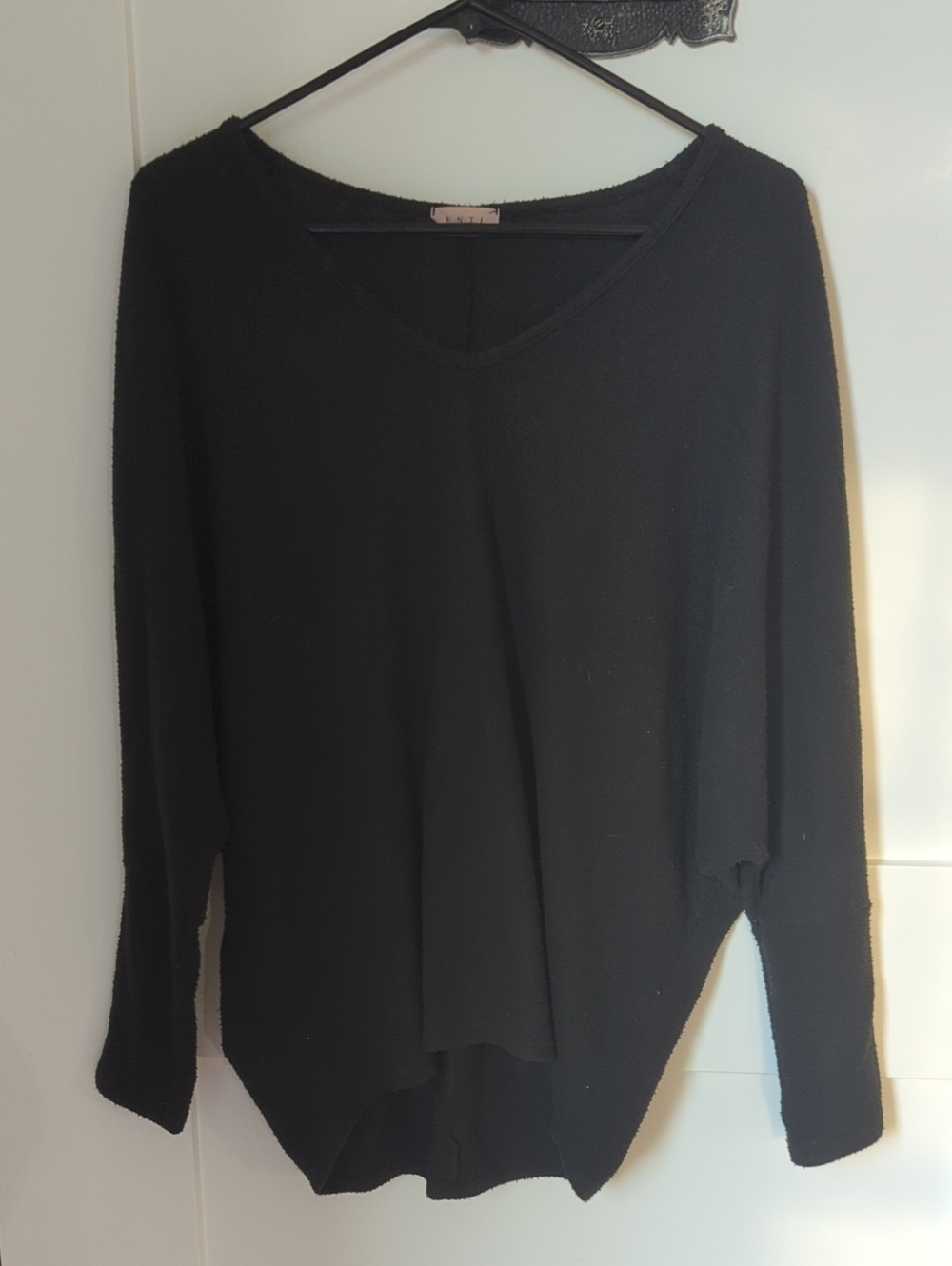 Black V-Neck Women’s Top